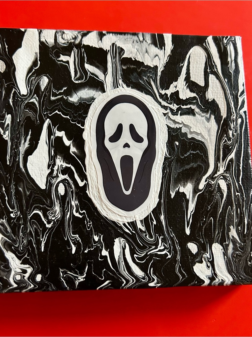 Original Scream Ghost Fave Fluid Art Painting